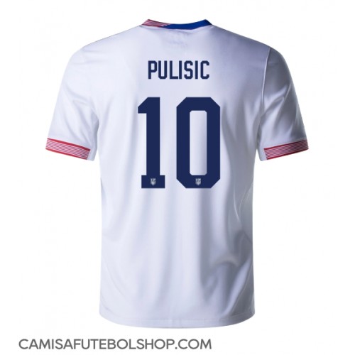 Camisa de time de futebol Estados Unidos Christian Pulisic #10 Replicas 1º Equipamento Copa America 2024 Manga Curta